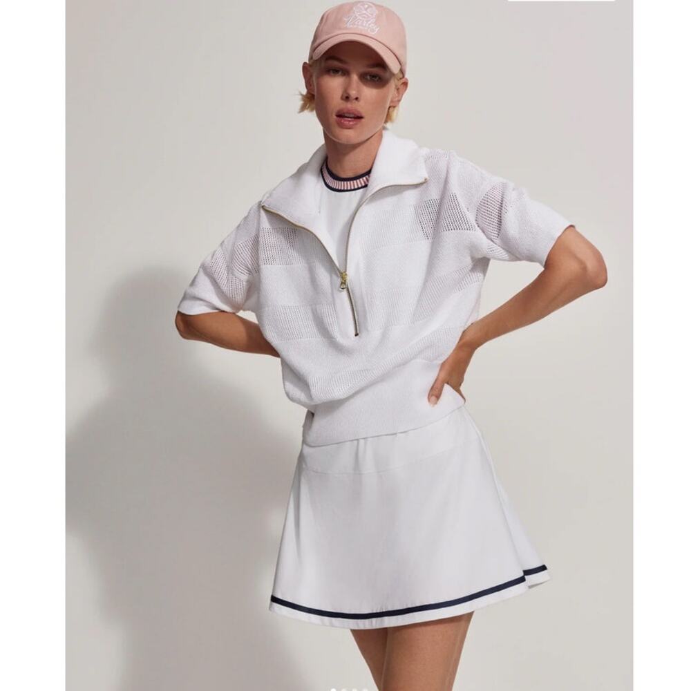 Varley White Short Sleeve Top